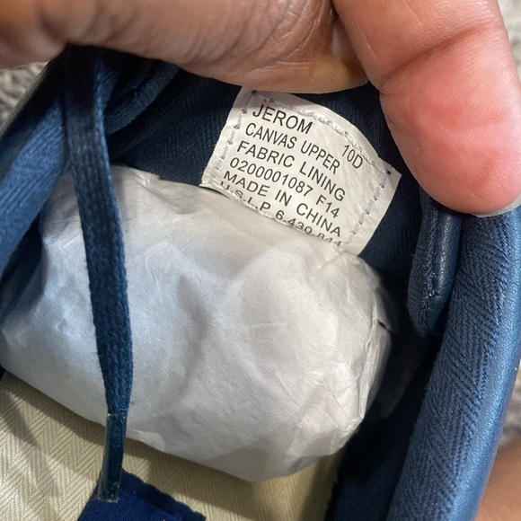 NWOB Polo by Ralph Lauren navy Blue canvas Sneakers Classic Design sz 10 - Picture 11 of 14